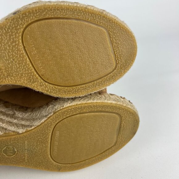 Vince Womens Sutherland Jute Wedge Sandals Brown Tan Suede Leather size 6M - Picture 14 of 16